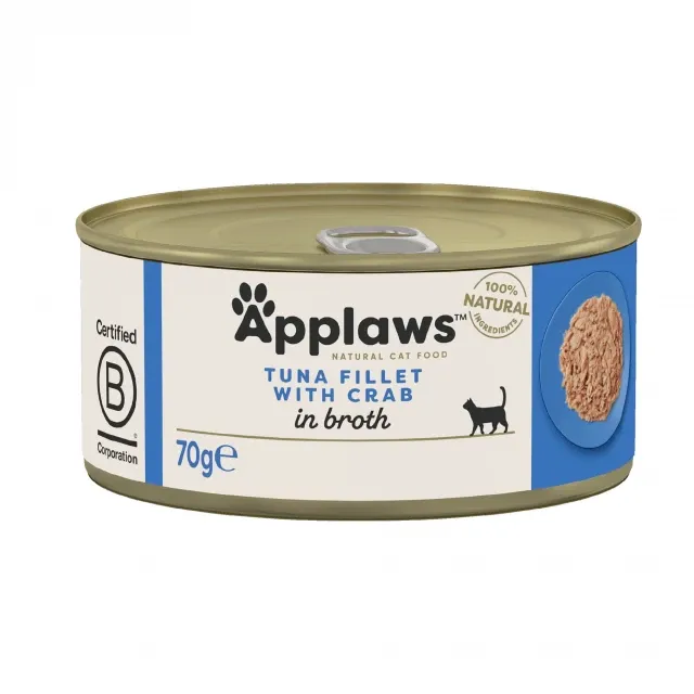 Applaws tuńczyk z krabem w bulionie 70g