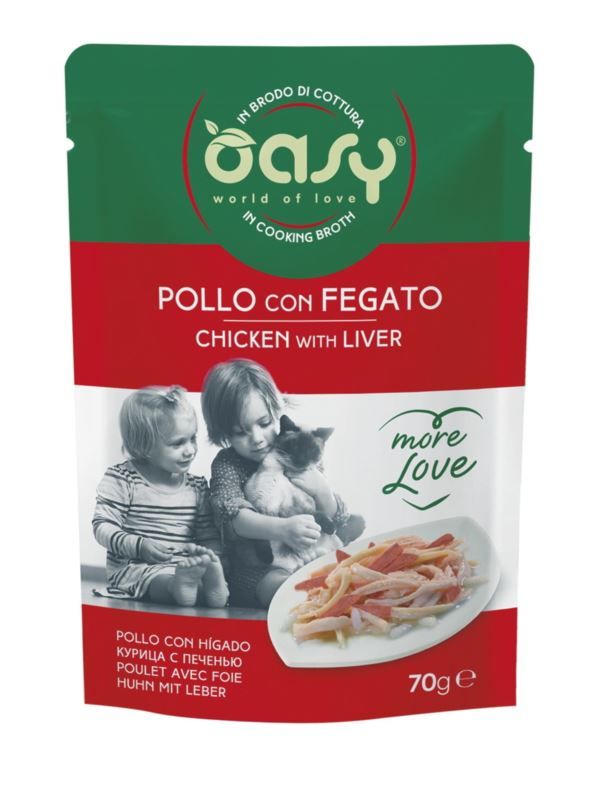OASY MORE LOVE kurczak z wątróbką 70g
