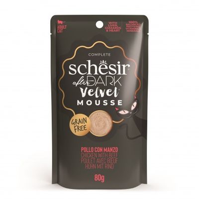 Schesir After Dark Velvet Mousse kurczak z wołowiną 80 g