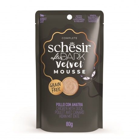 Schesir After Dark Velvet Mousse kurczak z kaczką 80 g