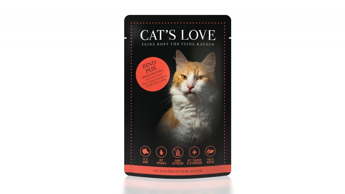 Cat&#39;s Love wołowina naturalnej galaretce (85g)