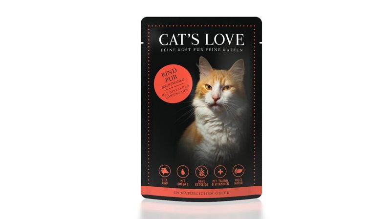 Cat&#39;s Love wołowina naturalnej galaretce (85g)