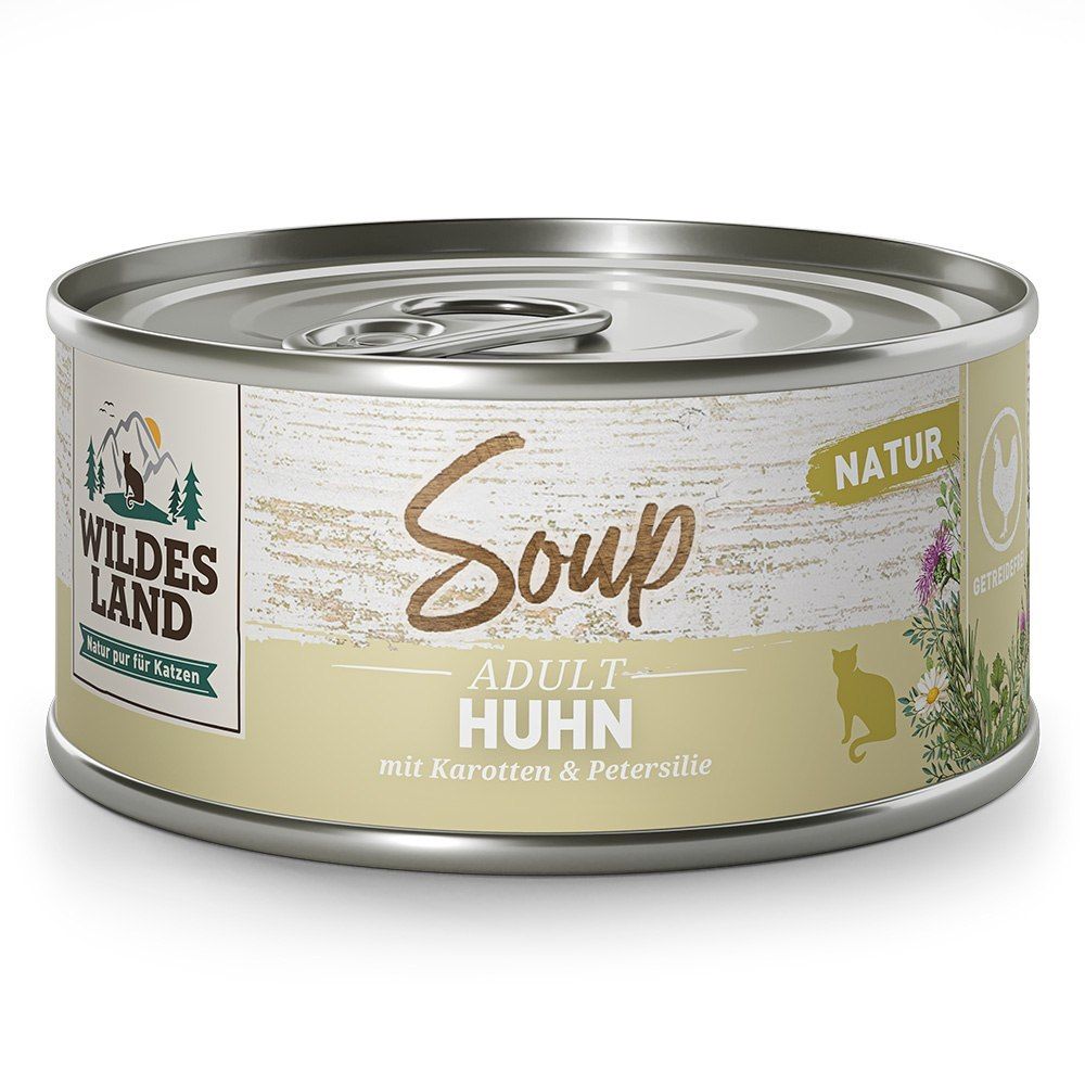 WILDES LAND CAT Huhn Soup - kurczak z marchewką i pietruszką - zupa dla kota (80g)