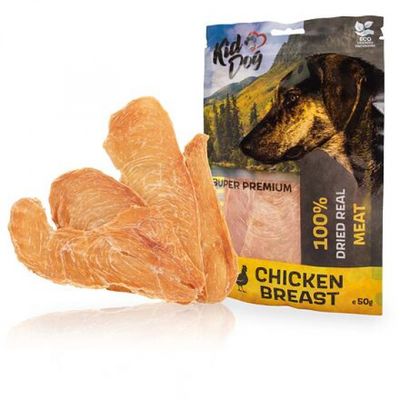 KidDog super premium - suszona pierś z kurczaka 50g