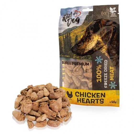 KidDog super premium - liofilizowane serca z kurczaka 50g