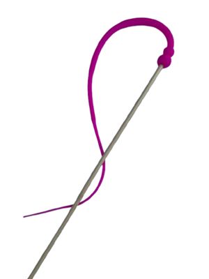 Wędka silikonowa - ogonek neonowy róż