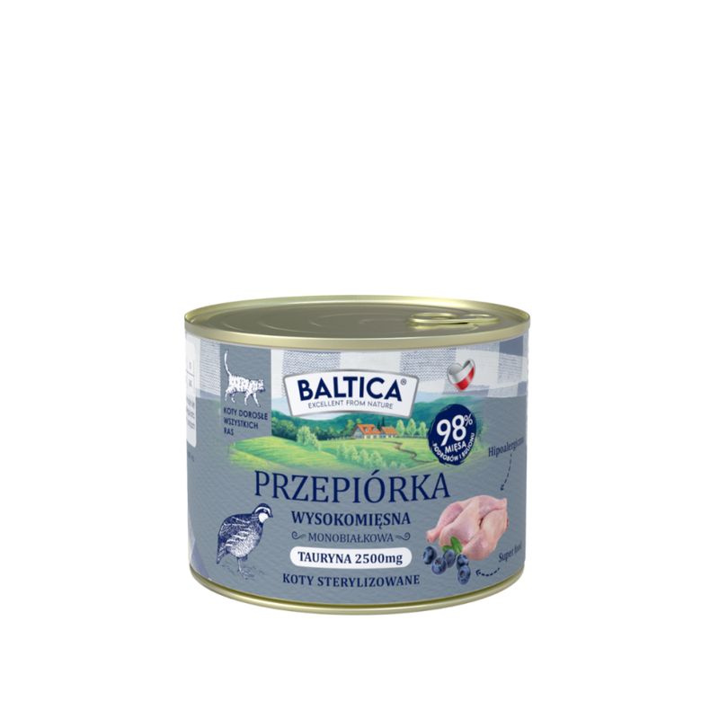 Baltica smaki regionów - karma mokra monoproteinowa przepiórka 185g