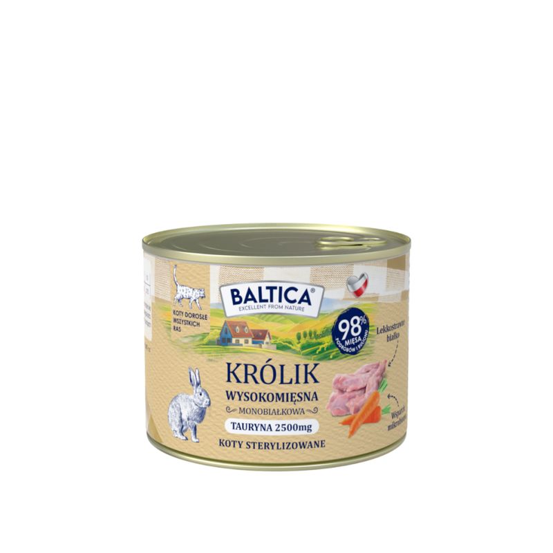 Baltica smaki regionów - karma mokra monoproteinowa królik 185g