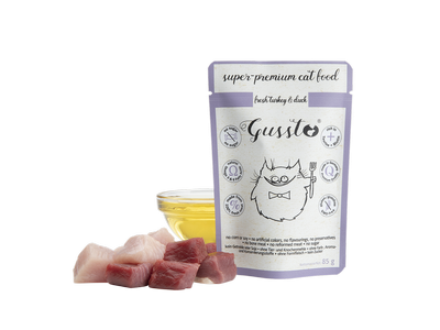 Gussto Fresh Turkey&amp;Duck karma mokra indyk z kaczką 85g