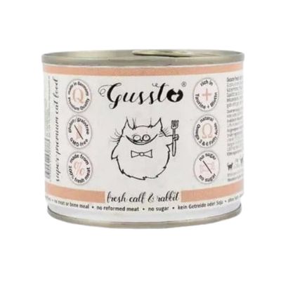 Gussto Fresh Calf&amp;Rabbit karma mokra cielęcina z królikiem 200g
