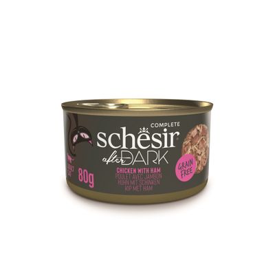 Schesir After Dark kurczak z szynką w bulionie, 80 g