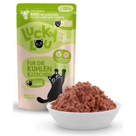 Lucky Lou Lifestage Kitten drób i wołowina 125g