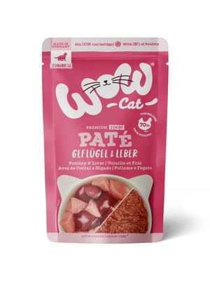 WOW CAT Junior drób z wątróbką (125g)