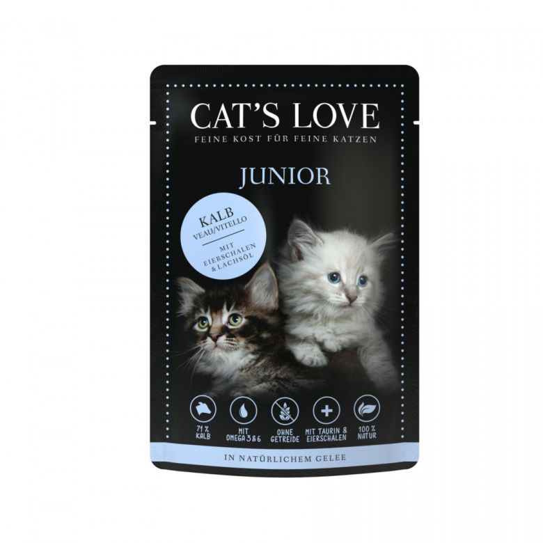 Cat&#39;s Love Junior cielęcina w naturalnej galaretce (85g)