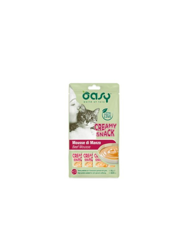 Oasy creamy snack - kremowy przysmak wołowina 4x15g