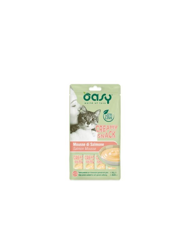Oasy creamy snack - kremowy przysmak łosoś 4x15g