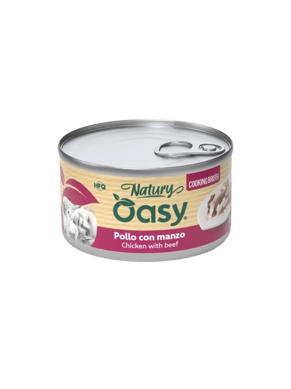 Oasy NATURY cooking broth kurczak i wołowina w bulionie 85g