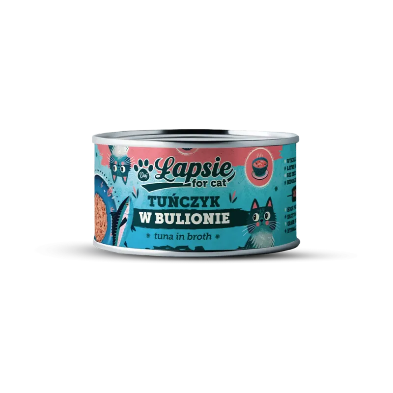 Łapsie for cat – filet z tuńczyka w bulionie 80g