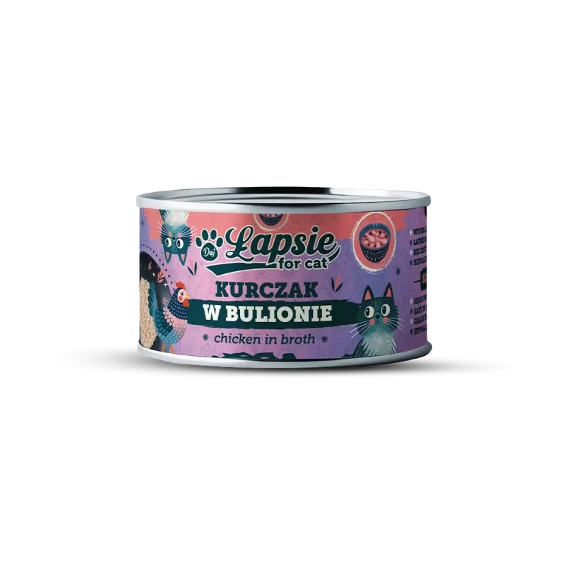 Łapsie for cat – filet z kurczaka w bulionie 80g