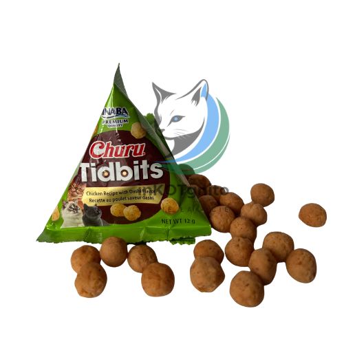 Inaba Churu TIDBITS przysmak z kremowym nadzieniem kurczak z bulionem dashi 12g