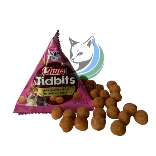 Inaba Churu TIDBITS przysmak z kremowym nadzieniem tuńczyk i łosoś 12g