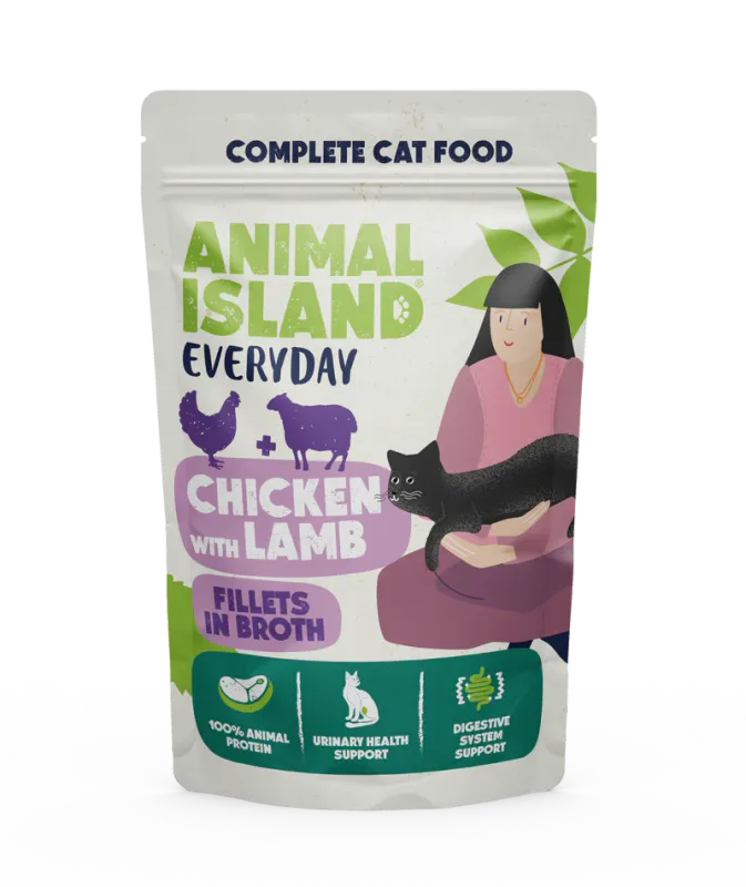 Animal Island Everyday szarpane fileciki w rosole kurczak z jagnięciną 85g