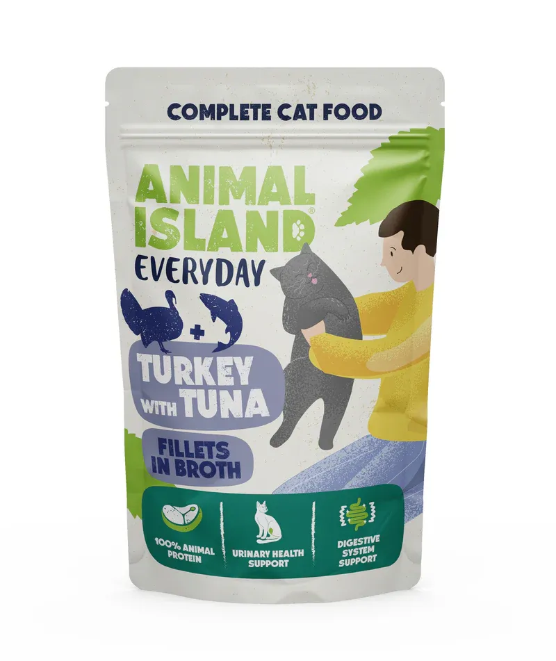 Animal Island Everyday szarpane fileciki w rosole indyk z tuńczykiem 85g