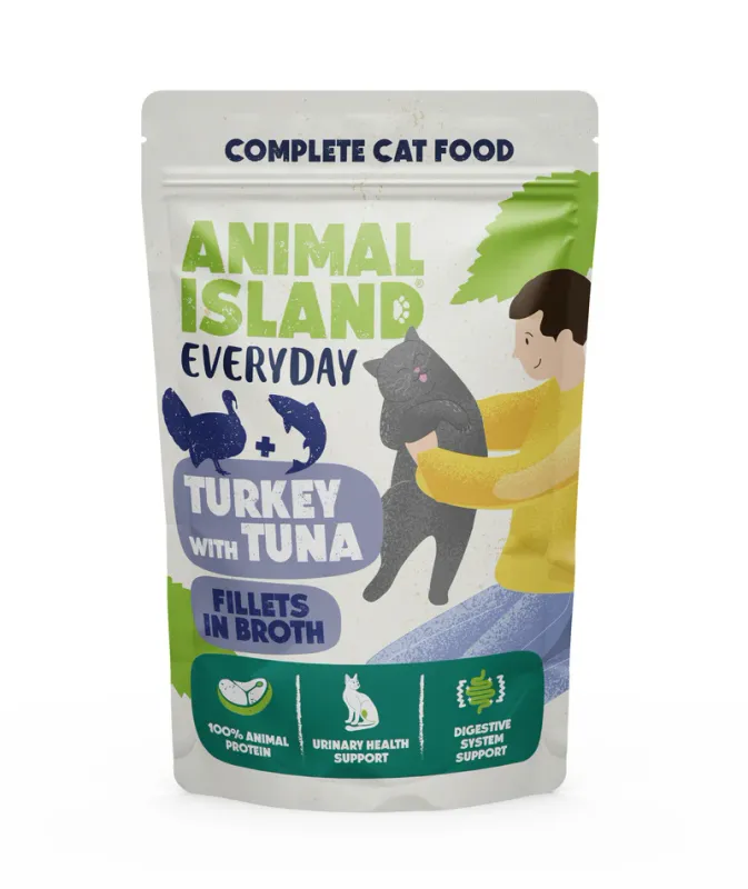Animal Island Everyday szarpane fileciki w rosole indyk z tuńczykiem 85g