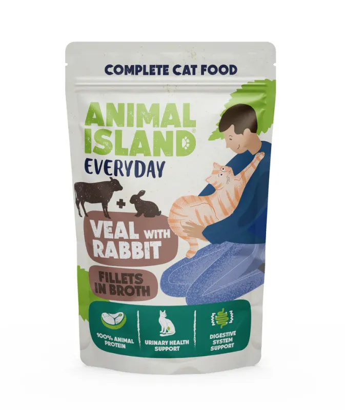 Animal Island Everyday szarpane fileciki w rosole cielęcina z królikiem 85g