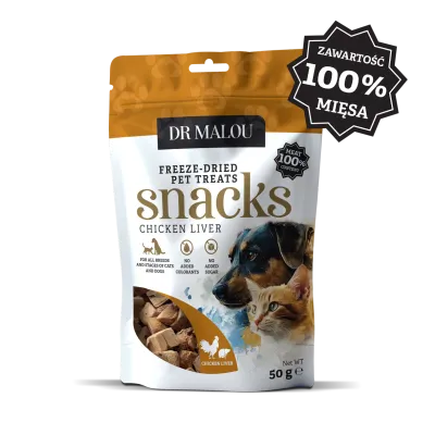 Dr Malou mięsne kostki liofilizowana wątróbka z kurczaka