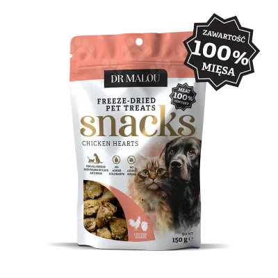 Dr Malou liofilizowane serca kurze 150g