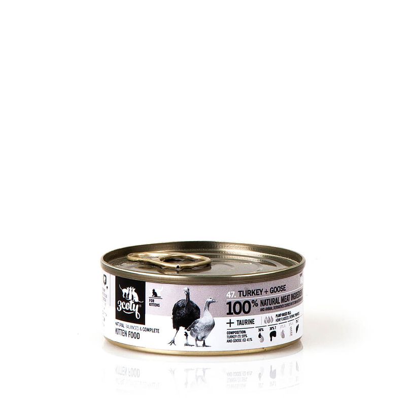 3Coty 47. karma dla kociąt mus indyk z gęsią 80g