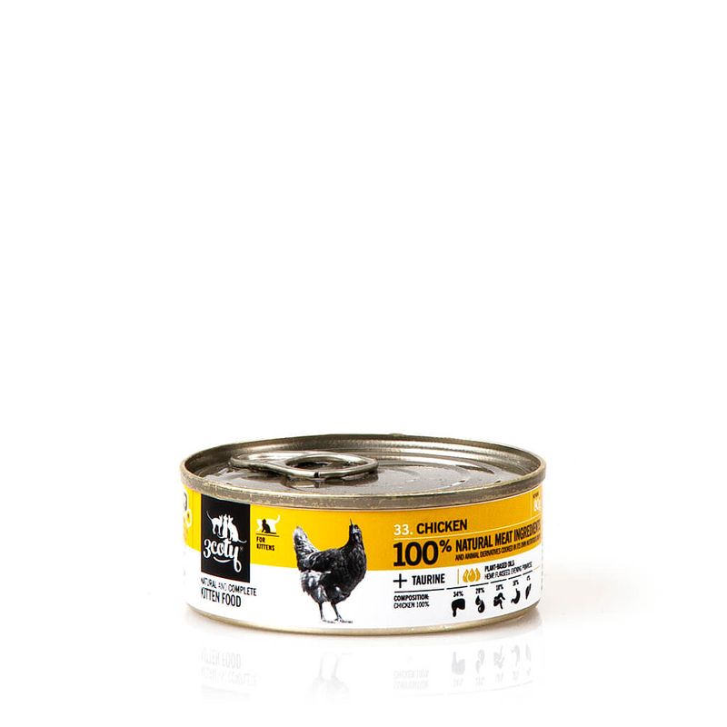 3Coty 33. karma monobiałkowa dla kociąt mus z kurczaka 80g