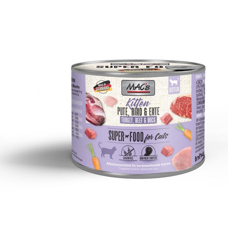 Mac's Kitten indyk, wołowina i kaczka 200g
