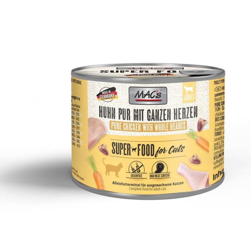 Mac's Superfood kurczak i serca drobiowe 200g