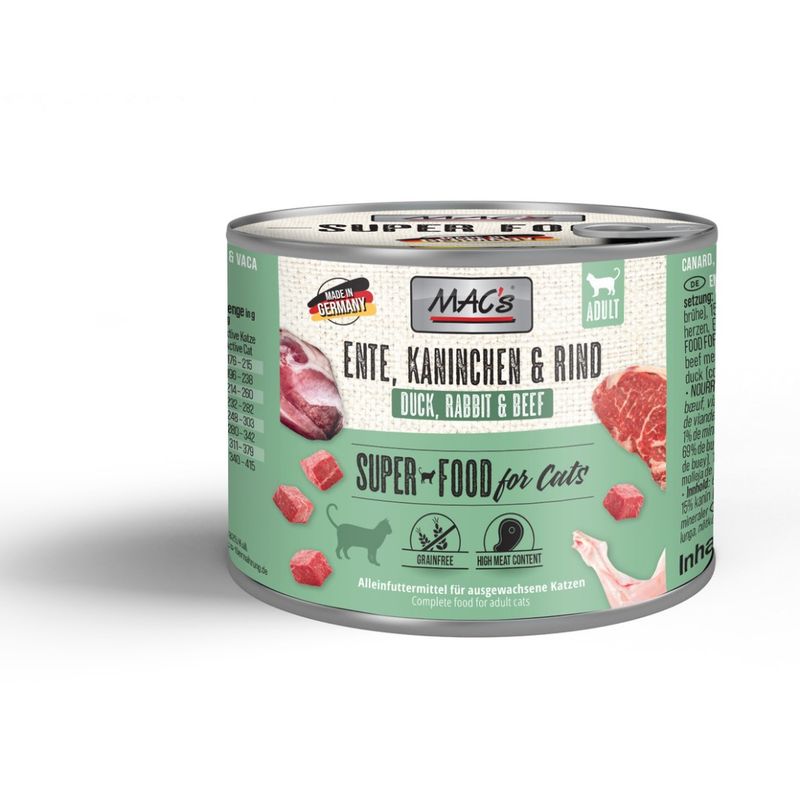 Mac's Superfood kaczka, wołowina, królik 200g