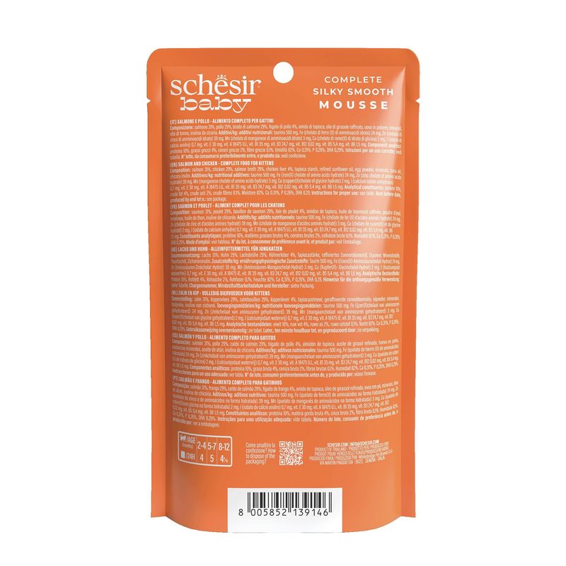 Schesir Baby Mousse kurczak z łososiem mus 80 g