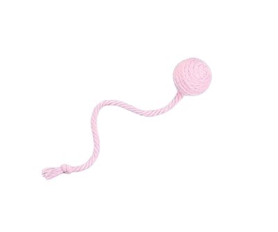 Zabawka dla kota piłeczka z grzechotką (różowa)