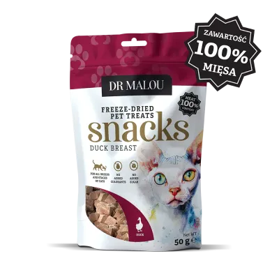 Dr Malou mięsne kostki liofilizowana pierś z kaczki