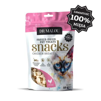 Dr Malou mięsne kostki liofilizowana pierś z kurczaka