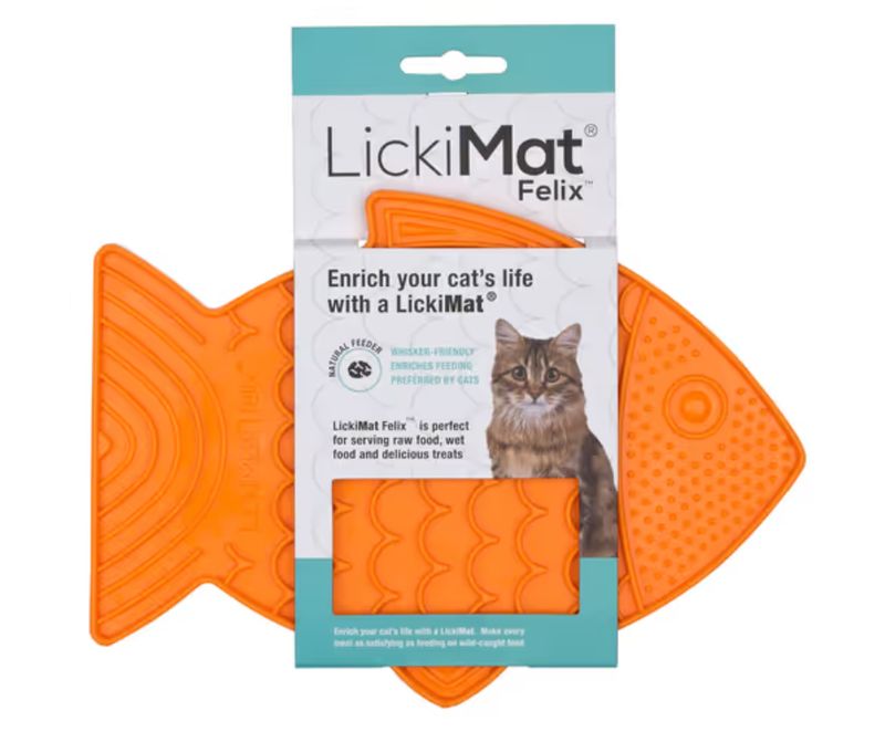 Mata do lizania LickiMat Felix pomarańczowa