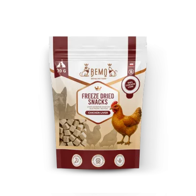 Bemo Freeze Dried Meat Snacks - liofilizowane smaczki z wątróbki kurczaka 70g