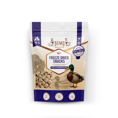 Bemo Freeze Dried Meat Snacks - liofilizowane smaczki z mięsa kaczki 70g