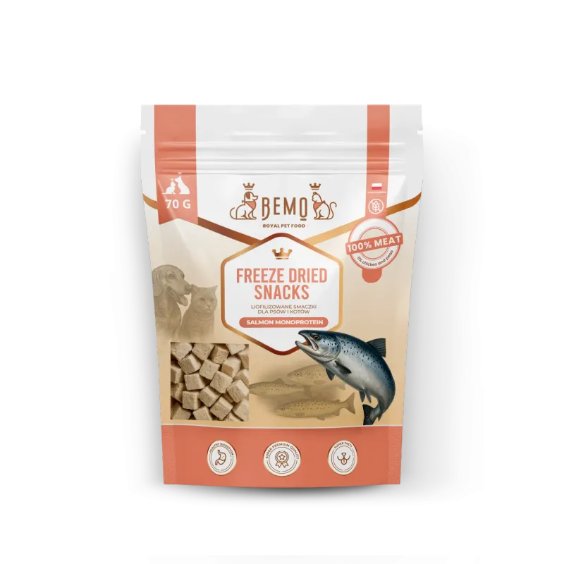 Bemo Freeze Dried Meat Snacks - liofilizowane smaczki z łososia 70g