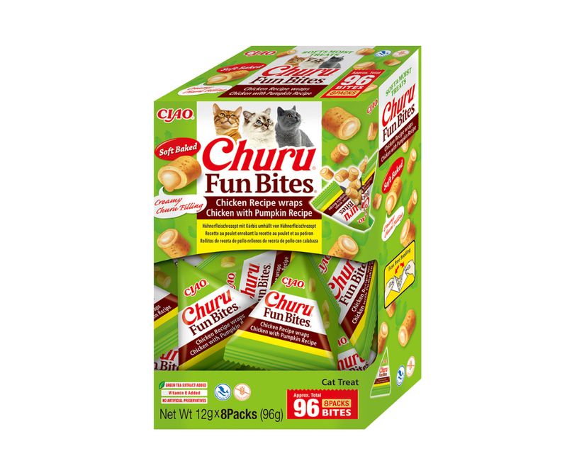 Inaba Churu Fun Bites kurczak z dynią 8x12g