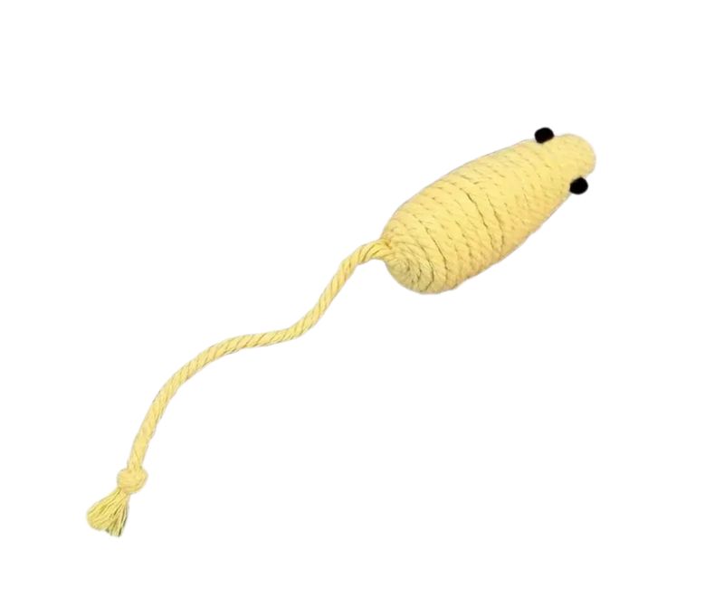 Zabawka dla kota myszka z grzechotką (żółta) Zabawka dla kota myszka z grzechotką (żółta)