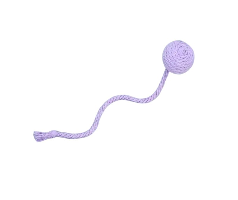 Zabawka dla kota piłeczka z grzechotką (fioletowa)