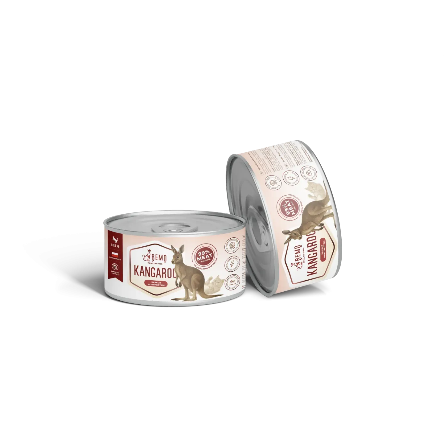 Bemo Royal Cat Food - karma mokra dla kota z kangurem 185g