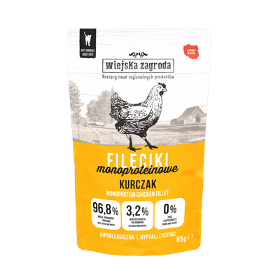Wiejska Zagroda karma mokra dla kota fileciki - kurczak 85g
