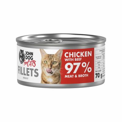 John Dog for cats fillets kurczak i wołowina
